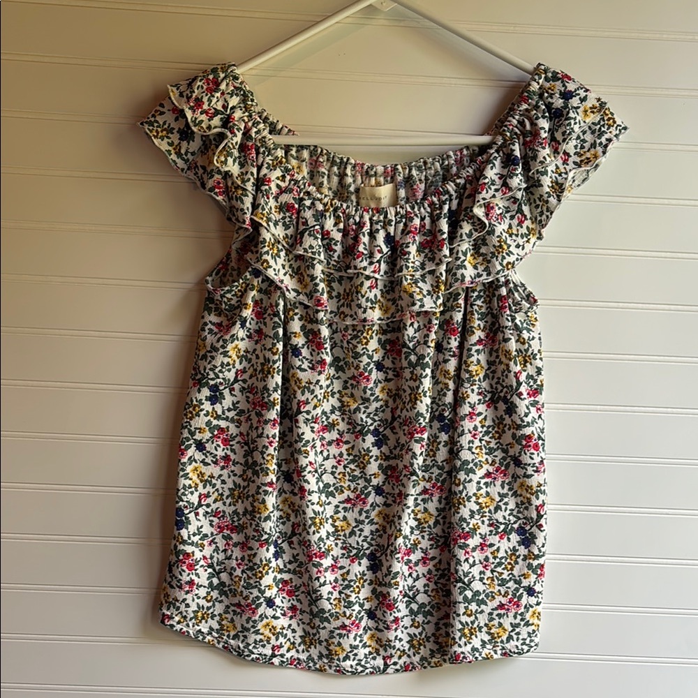 MELLODAY Multicolor Floral Smocked Top
